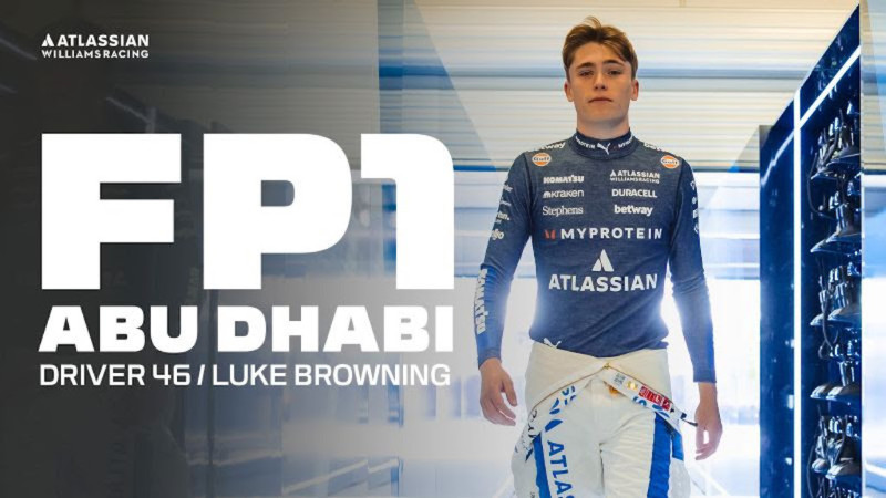 Williams Racing Menunjuk Luke Browning untuk Bergabung dalam FP1 F1 Abu Dhabi 2025
