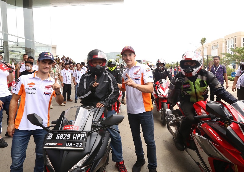 Marquez dan Pedrosa Ajak Pemuda Indonesia Tegakkan Etika Berkendara