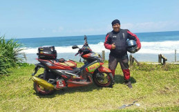 Tak Kapok Solo Touring Jawa dan Sumatera, Humas ARCI Bawa Misi Sosial ke Sulawesi