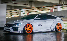 Modifikasi Honda Civic Sedan  Ala Street Racing, Bangga Pakai Pelek Karya Anak Bangsa
