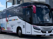 Bus Baru PO Rehobot Trans Pakai Mesin Depan dan Kabin Nyaman