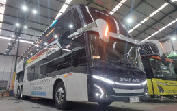 Bus Double Decker Baru PO Sinar Jaya Pakai Sasis Canggih Mercedes-Benz